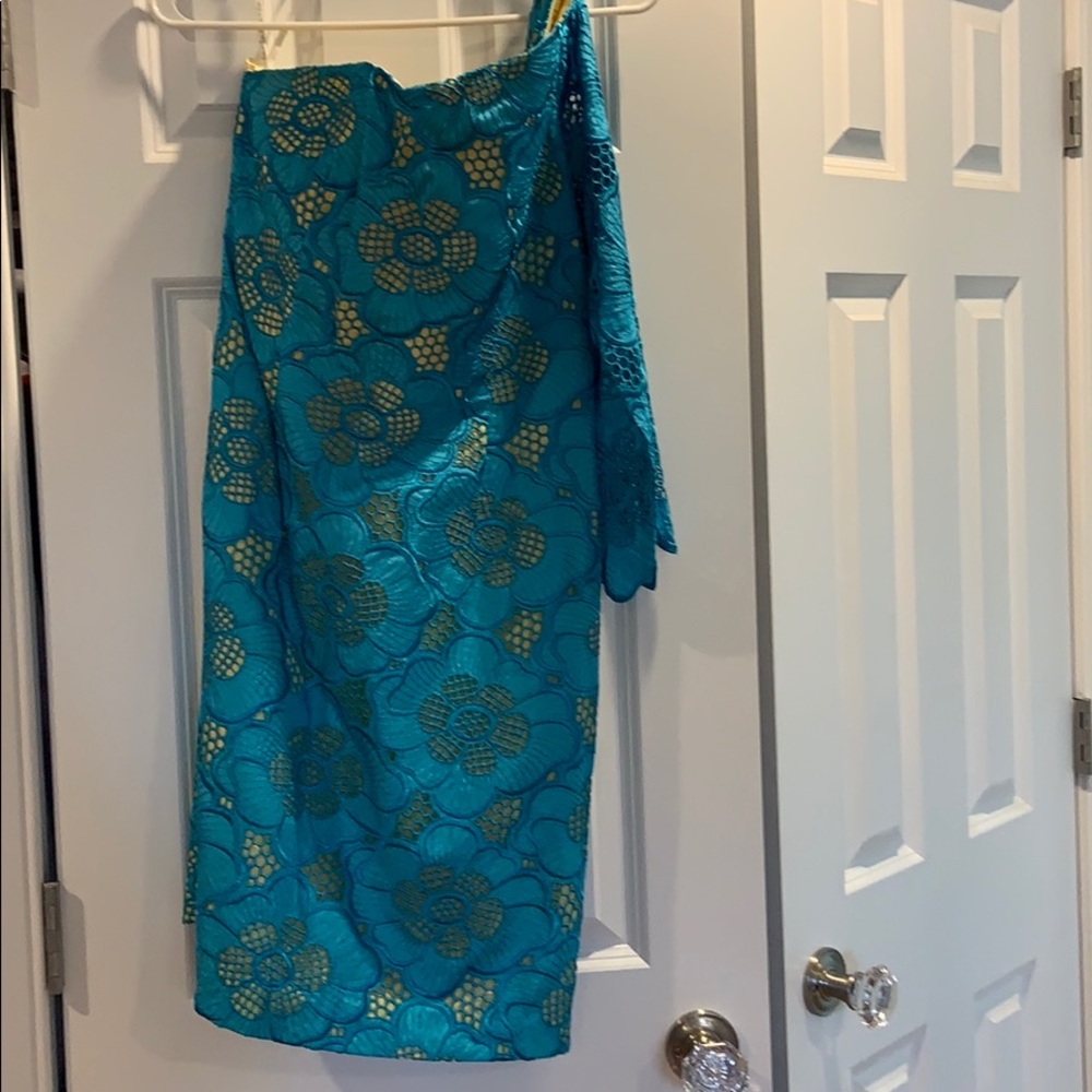 Beautiful Lilly Pulitzer blue yellow flower dress